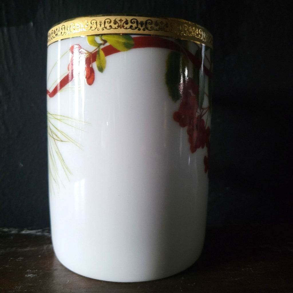 Charter Club Fashion Buffet Gold Holly and Pine Mug Christmas Mug