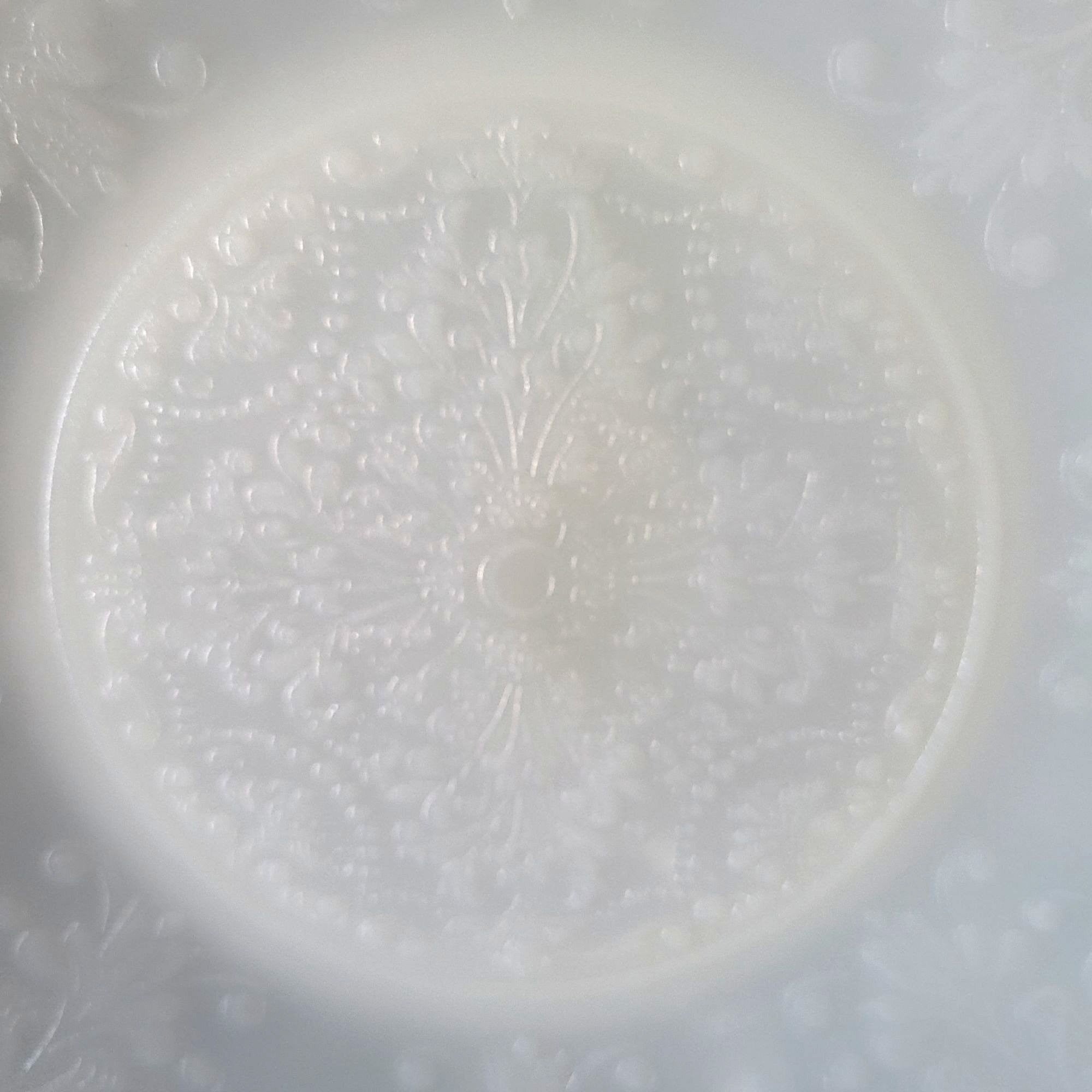 Vintage Macbeth-Evans Sweetheart Monax Opalescent Milk Glass Plate 12" c 1930