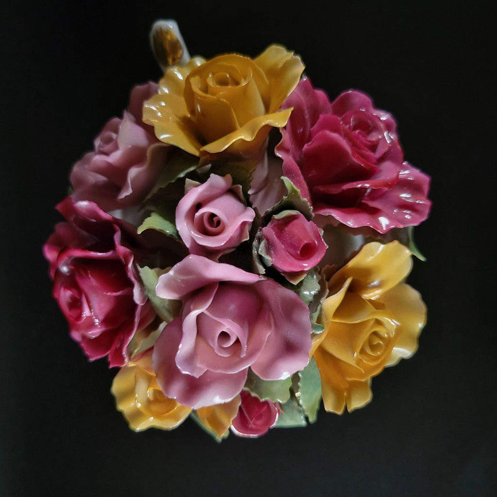Vtg Royal Albert Old Country Roses 4" Musical Teacup, Canon D Johann Pachelbel