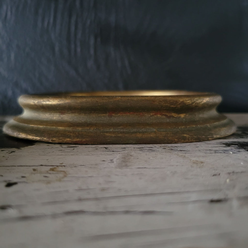 Small Vtg Italian Gilt Mirror Made In Italy Gallery Wall Accent Mirror 7.125"