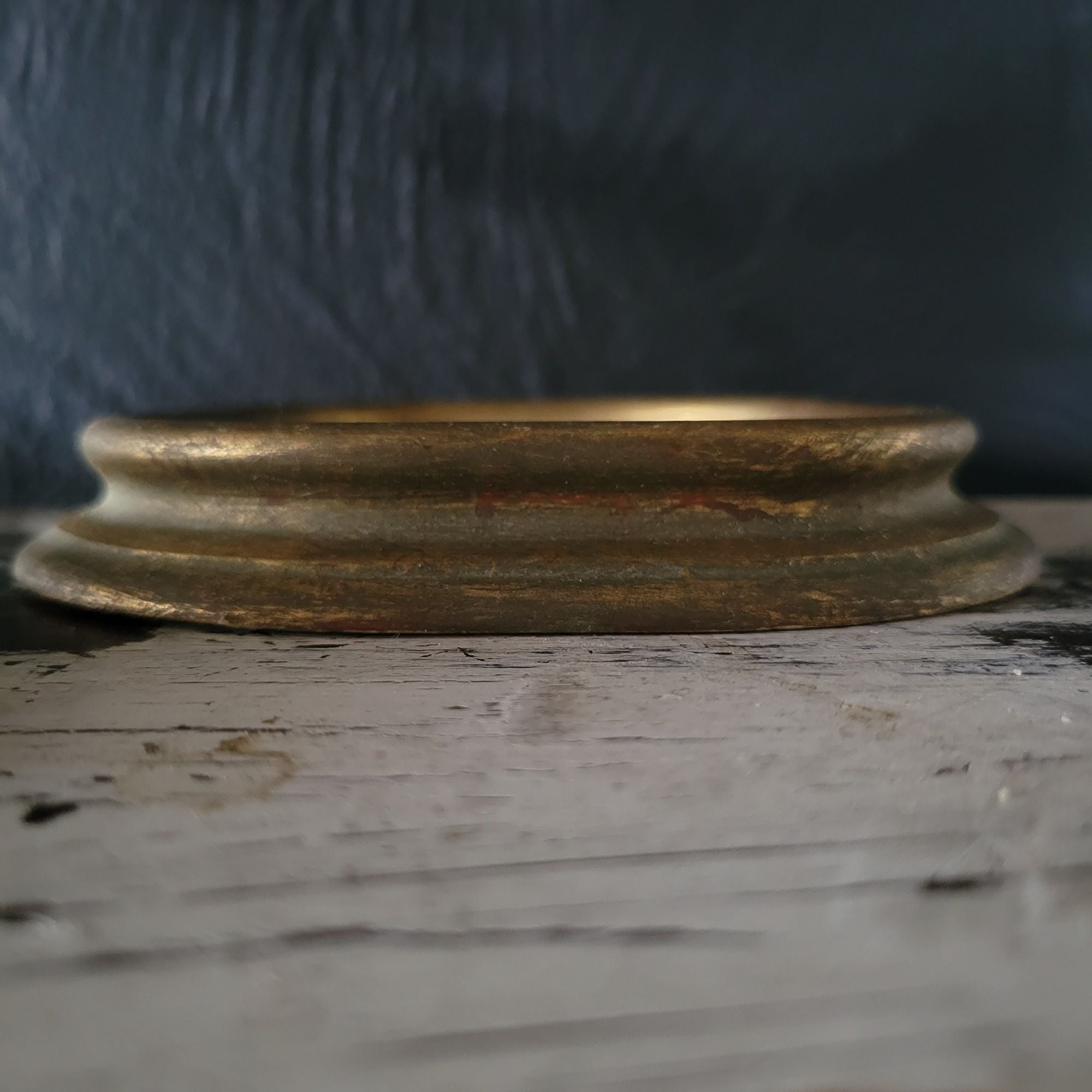 Small Vtg Italian Gilt Mirror Made In Italy Gallery Wall Accent Mirror 7.125"
