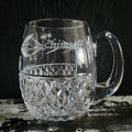 Vintage Galway Irish Crystal Tankard Mug With Handle Engraved "Tis Himself"