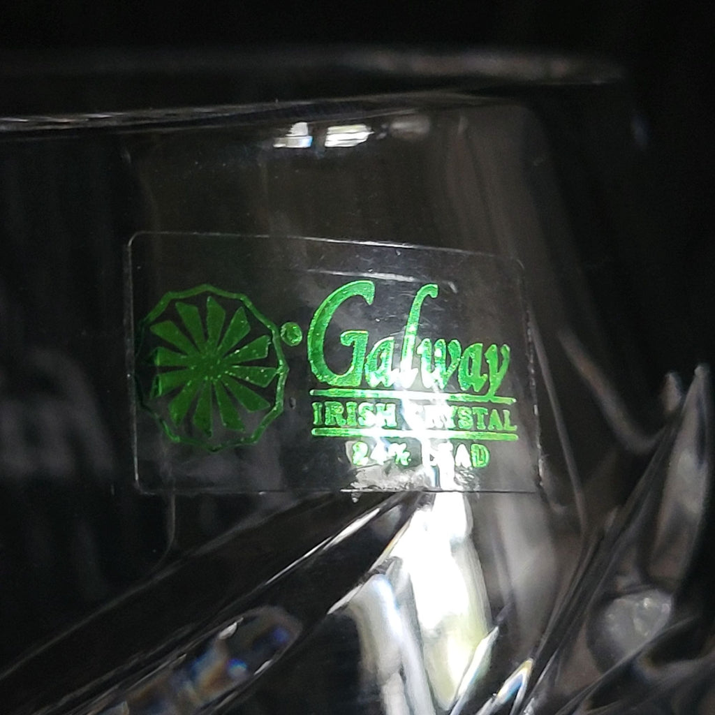 Vintage Galway Irish Crystal Tankard Mug With Handle Engraved "Tis Himself"