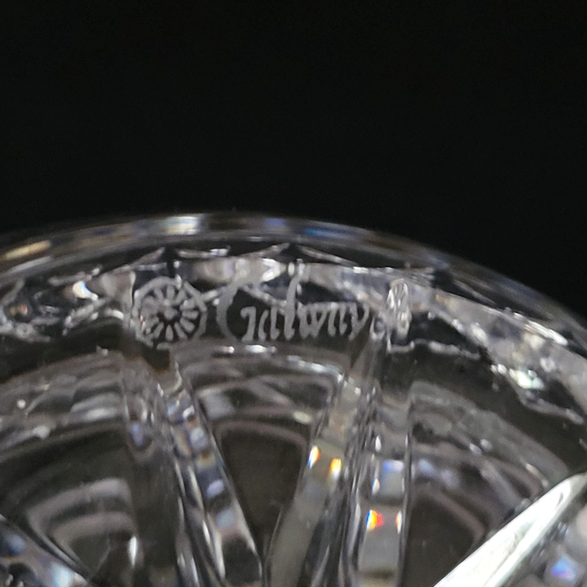 Vintage Galway Irish Crystal Tankard Mug With Handle Engraved "Tis Himself"