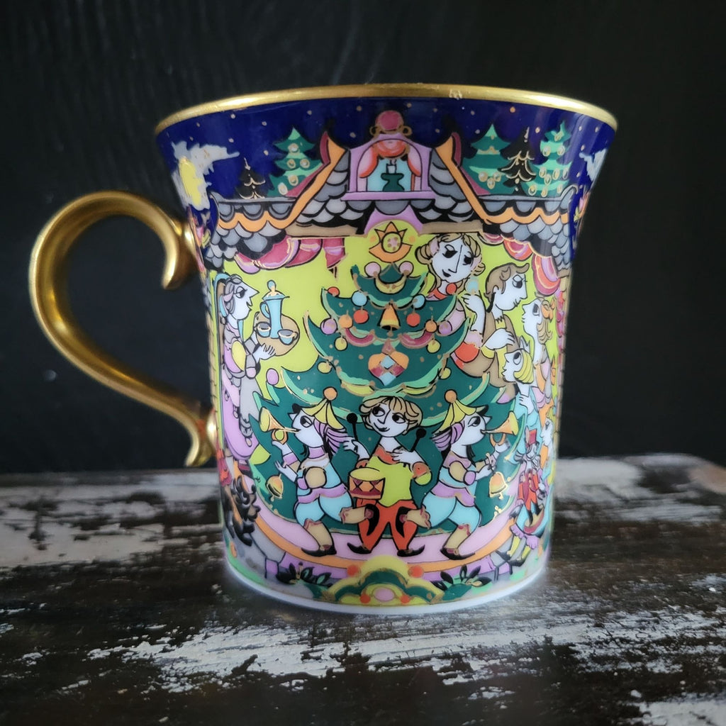 Vtg Bjorn Wiinblad Rosenthal Studio-Line Christmas Mug 1998 O Tannenbaum