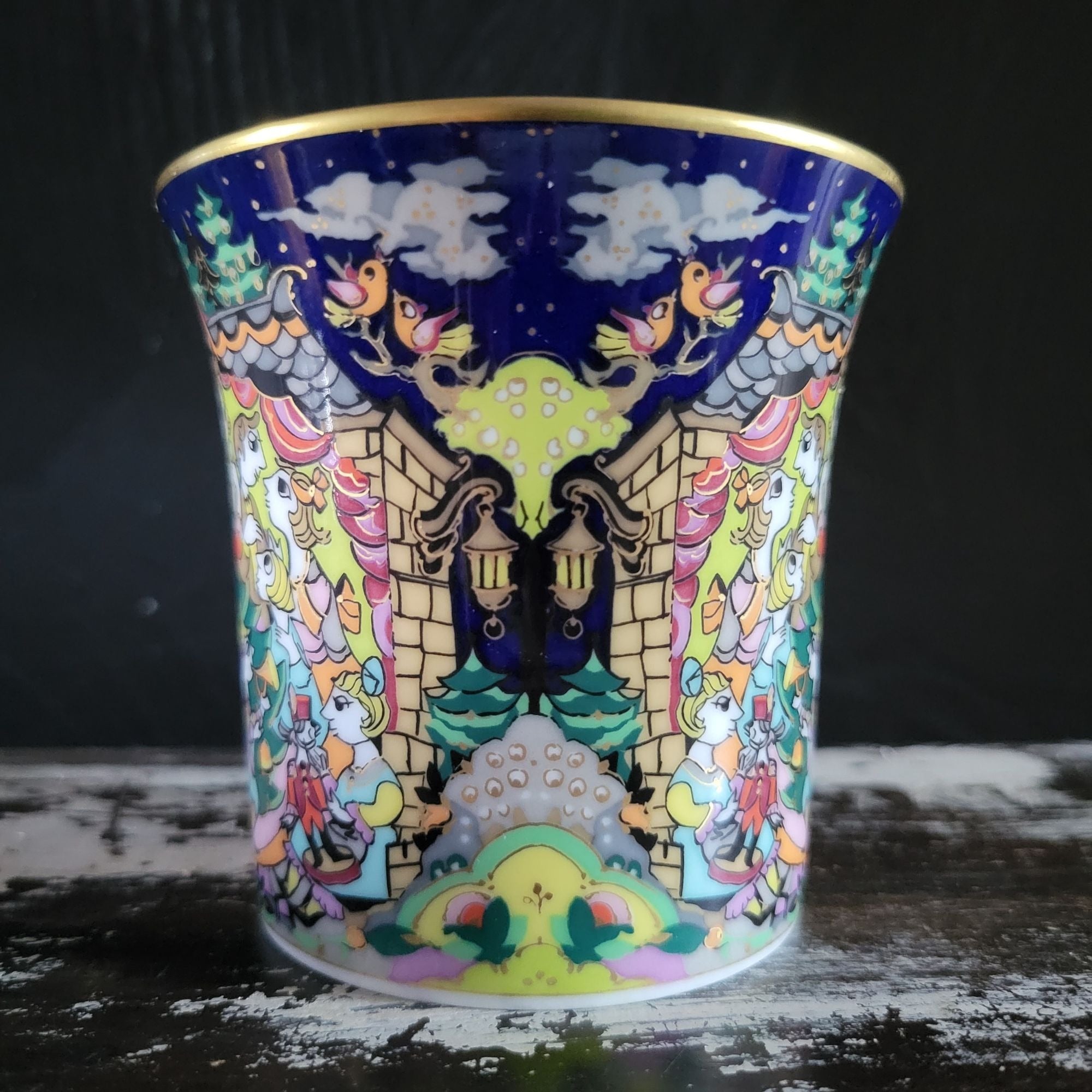 Vtg Bjorn Wiinblad Rosenthal Studio-Line Christmas Mug 1998 O Tannenbaum