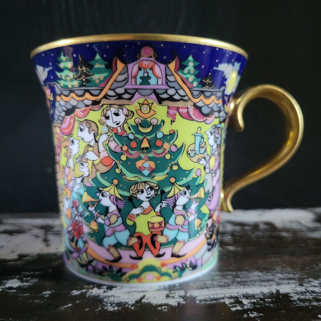 Vtg Bjorn Wiinblad Rosenthal Studio-Line Christmas Mug 1998 O Tannenbaum
