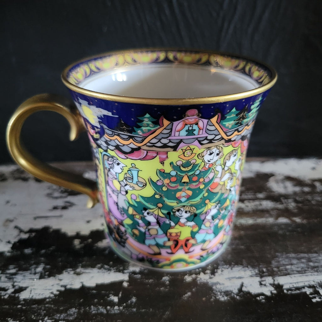 Vtg Bjorn Wiinblad Rosenthal Studio-Line Christmas Mug 1998 O Tannenbaum