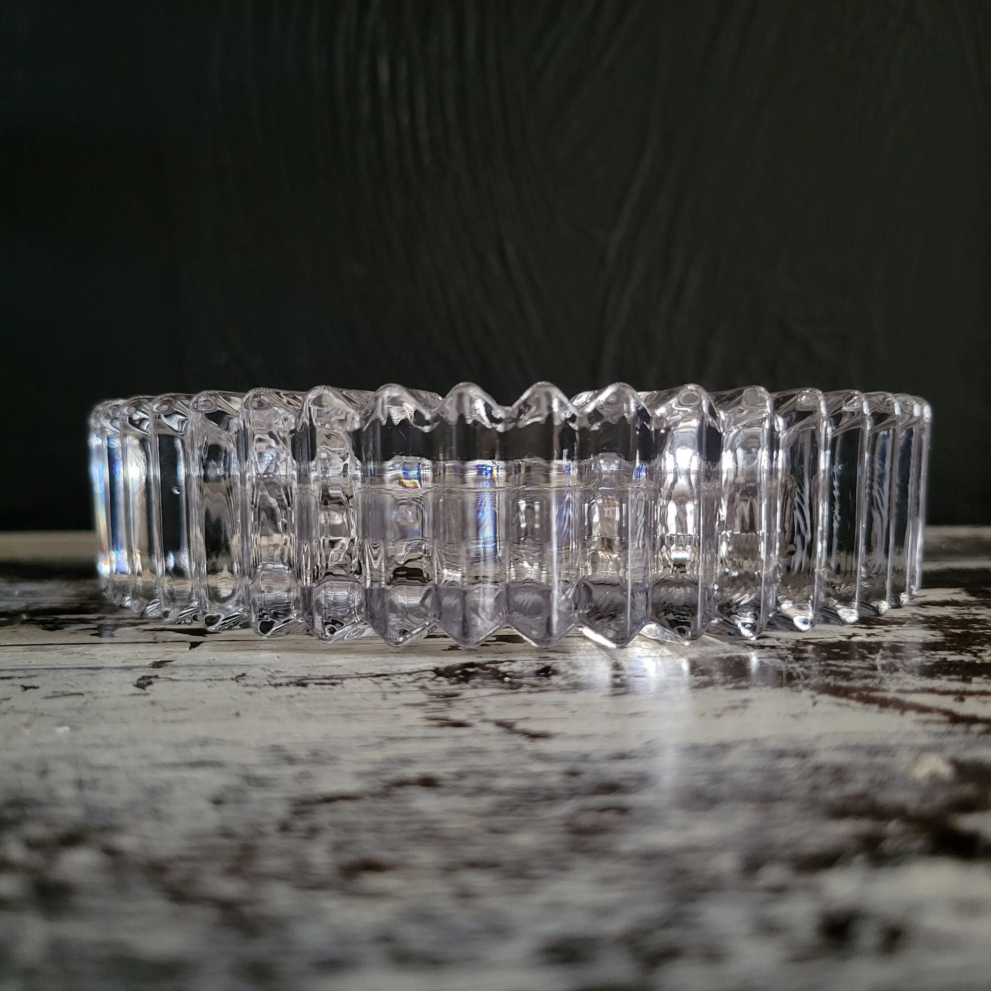 Vintage Mikasa Diamond Fire Wine Bottle Coaster, Pillar Candle Holder