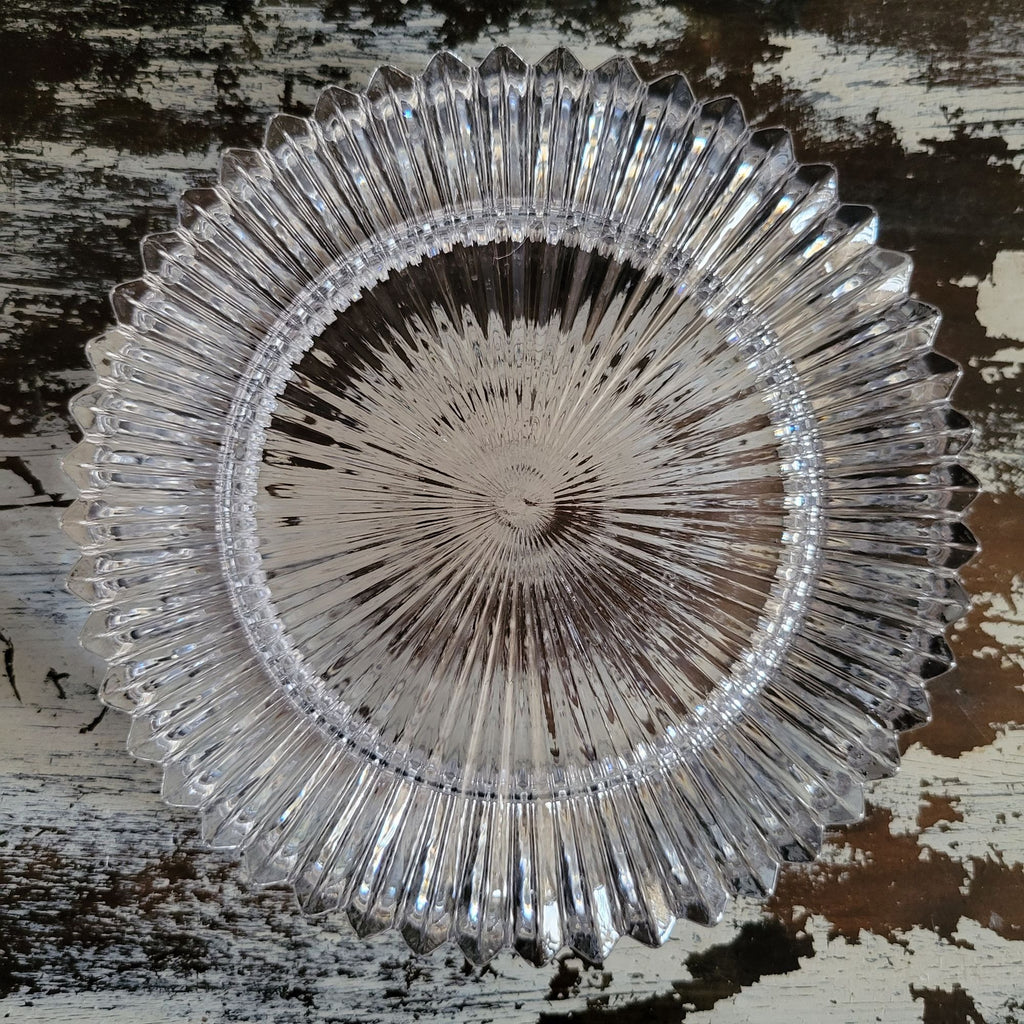 Vintage Mikasa Diamond Fire Wine Bottle Coaster, Pillar Candle Holder