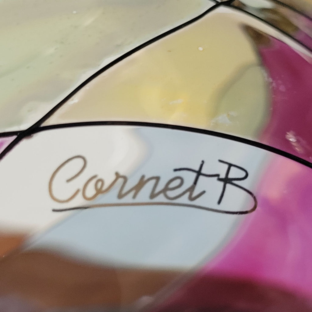 Cornet Barcelona Sagrada Handpainted Stemless Wine Glass Multicolor Geometric