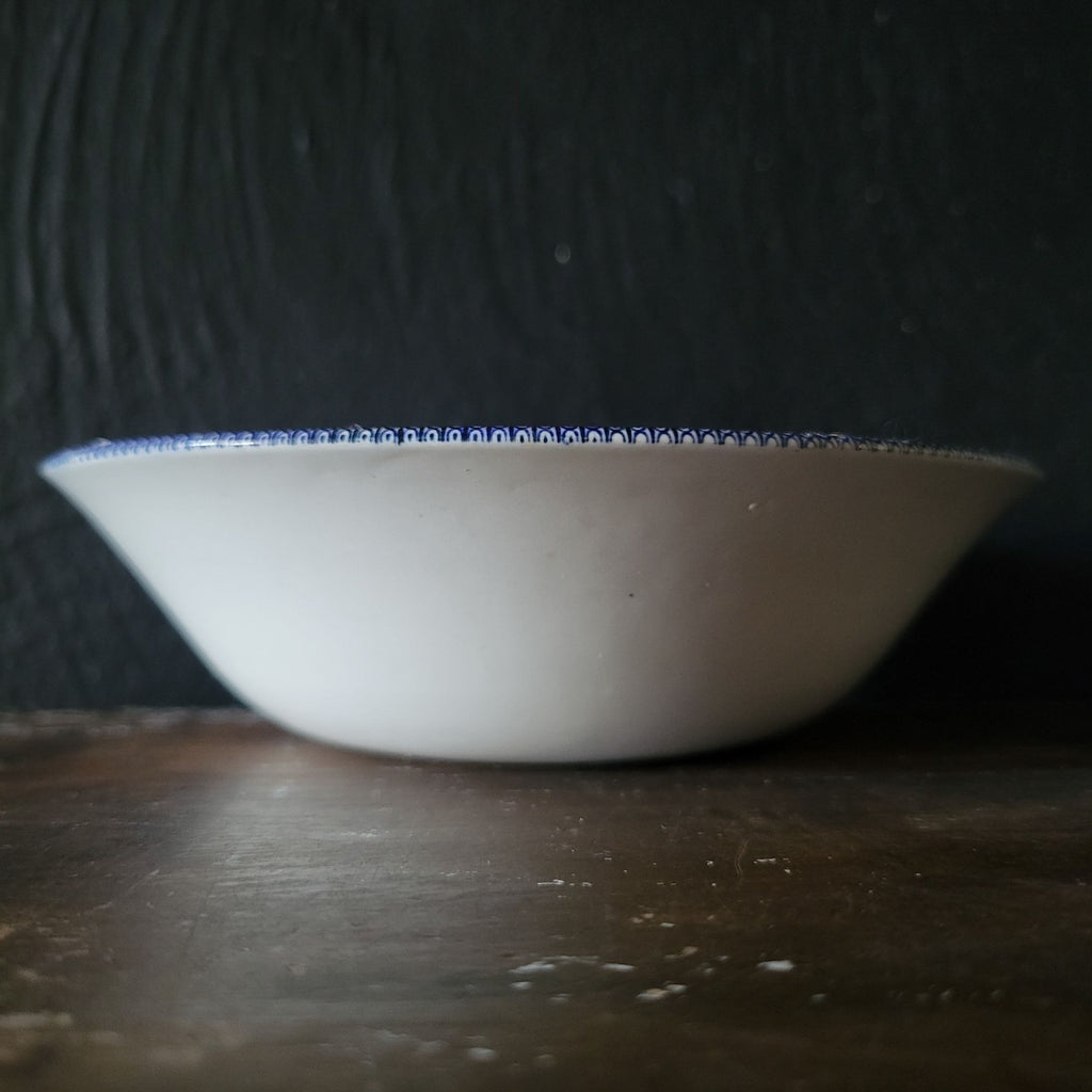 Churchill Blue Willow Coupe Cereal Bowl, Blue and White Bowl, Grandmillennial 6"