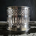 Vintage Wilcox Openwork Silverplate Mustard Condiment Holder #551