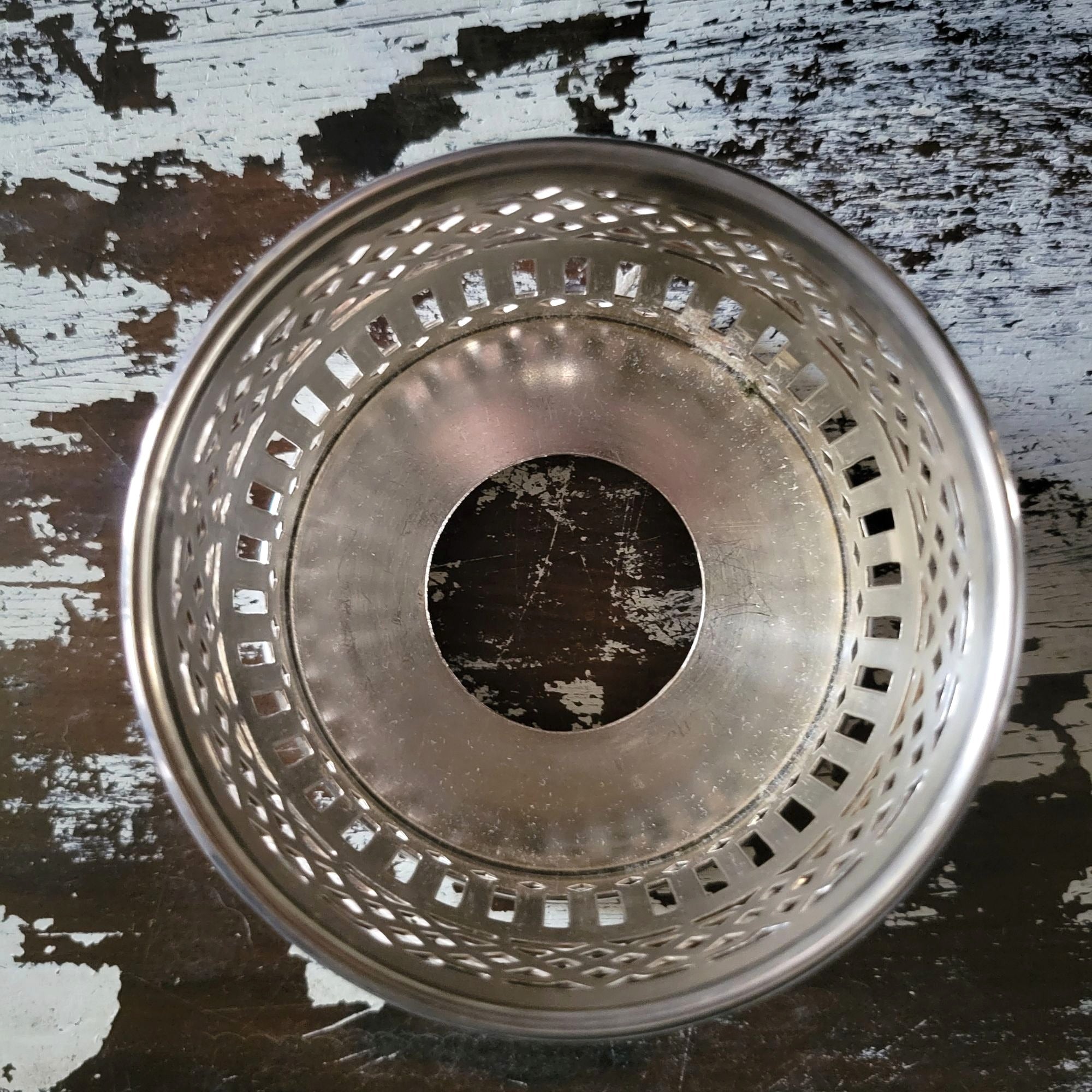 Vintage Wilcox Openwork Silverplate Mustard Condiment Holder #551