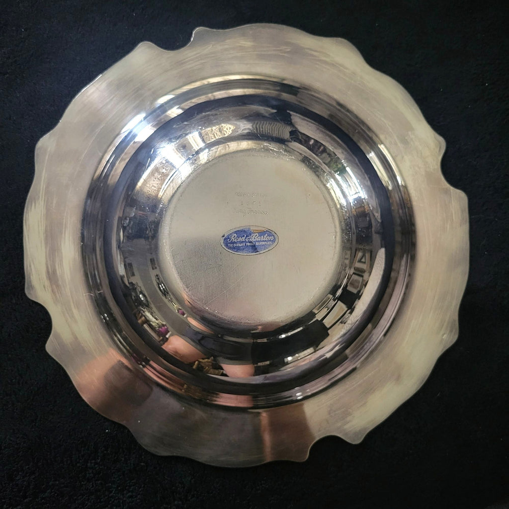 Vtg Reed & Barton King Francis Silverplate Bowl #1671 12" Ornate Floral Design