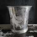 Sur La Table Ice Bucket Wine Bucket Weathered Silver-Tone Metal, Silver Cachepot