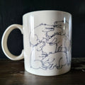 Taylor & Ng Naughty Hippos Mug White & Black Vintage 1970s Coffee Cup *Read