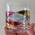 Cornet Barcelona Sagrada Handpainted Whiskey Glass With Multicolor Design