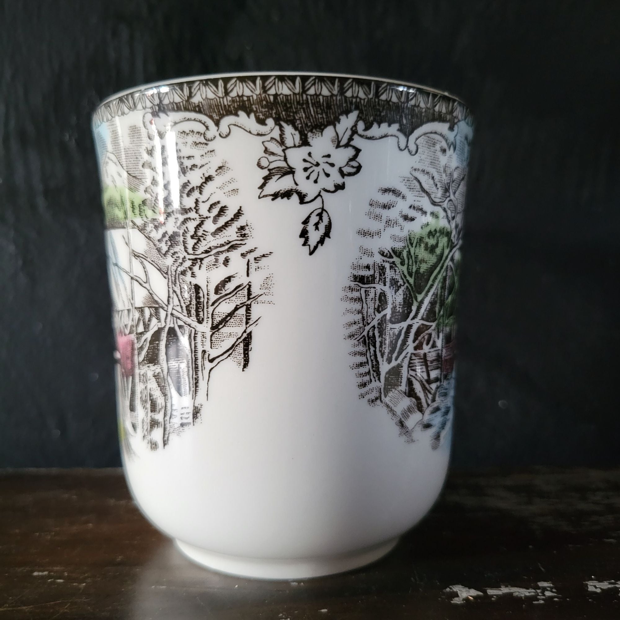 Vintage Johnson Brothers The Friendly Village Coffee Mug "The Covered Bridge"