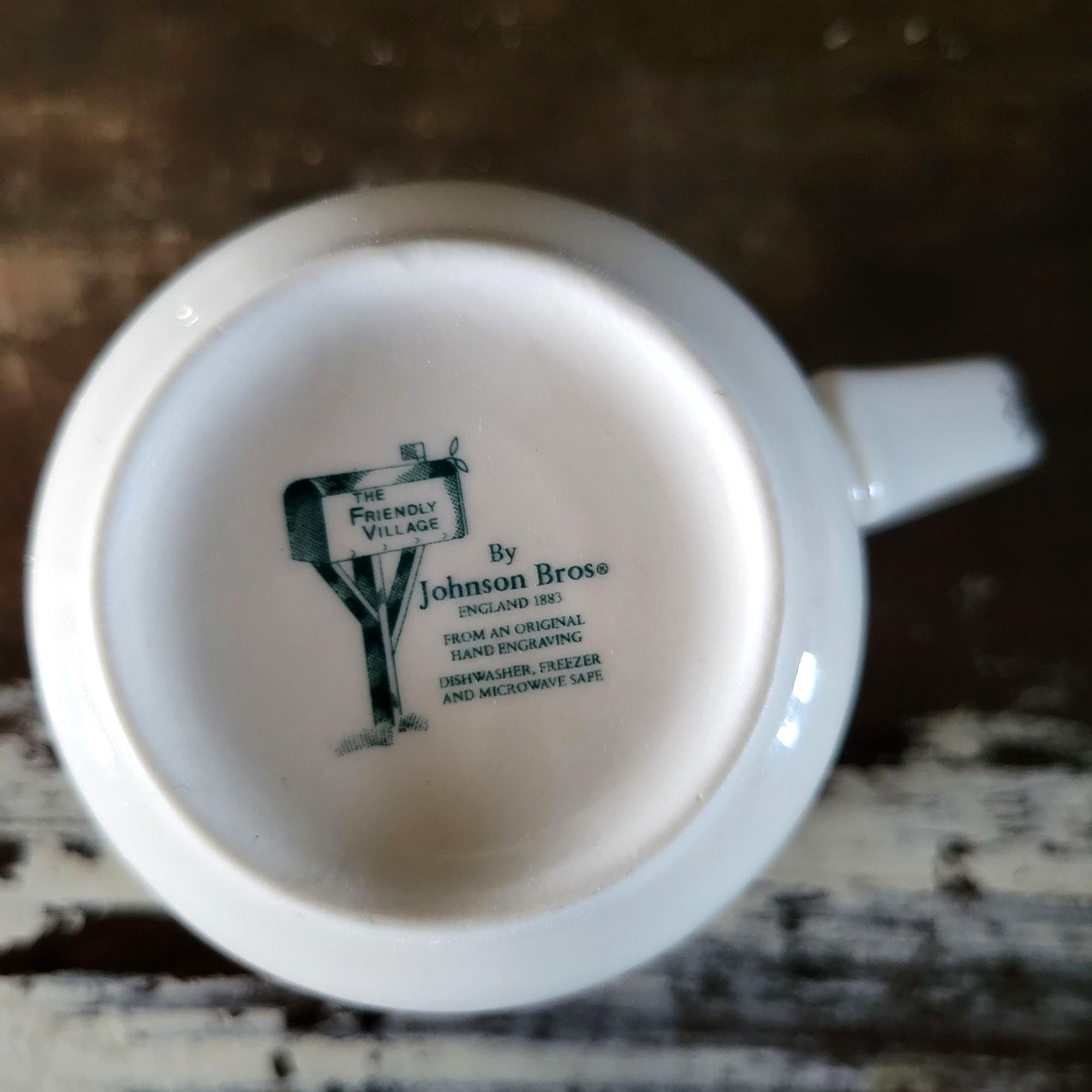 Vintage Johnson Brothers The Friendly Village Coffee Mug "The Covered Bridge"