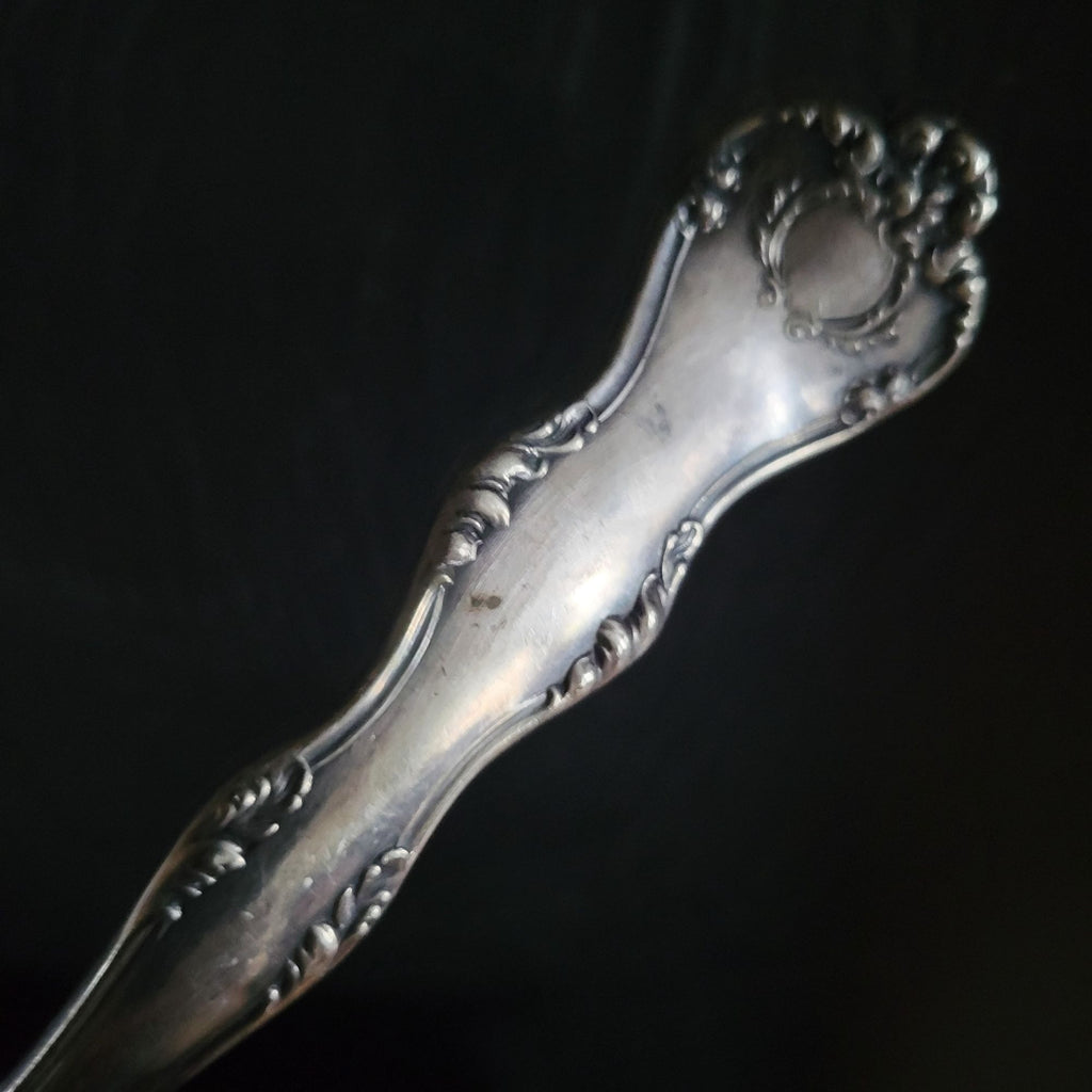 Vintage Rogers & Sons Silverplate Ornate Ladle With Scroll Design 12"