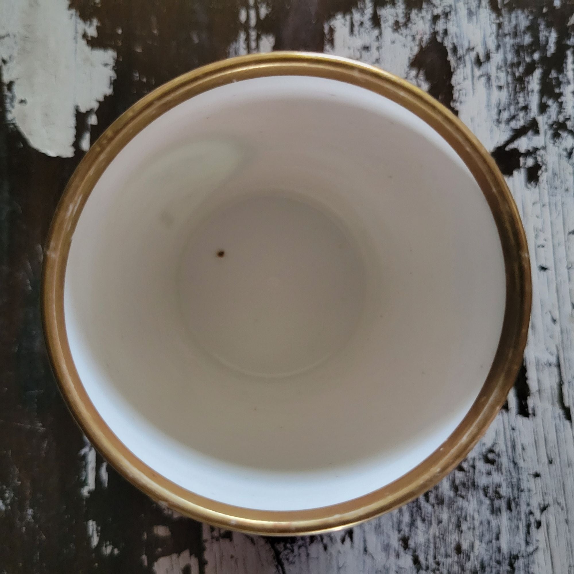 Victorian Pink Porcelain Souvenir Cup Gold Trim "A Present From A Friend"