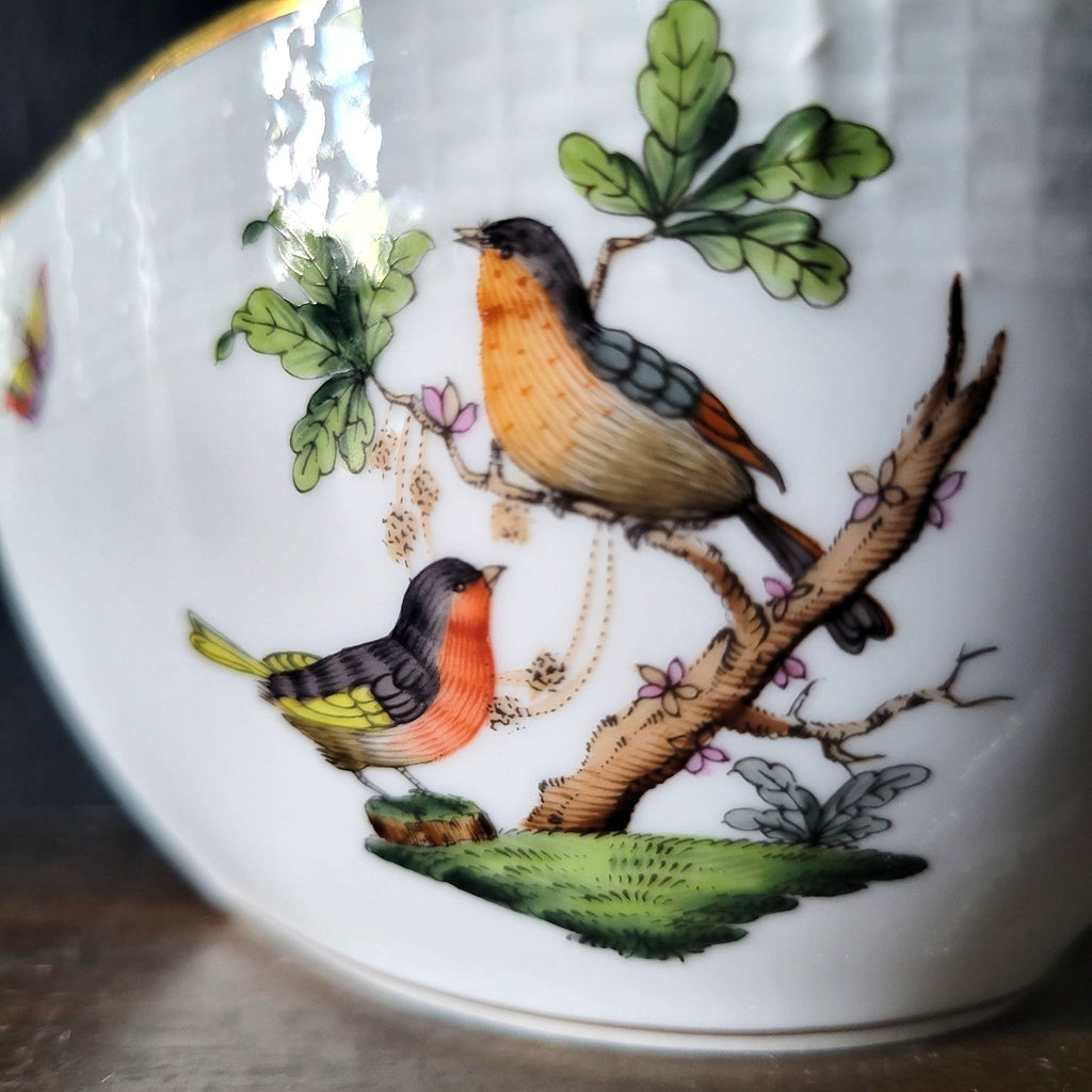 Herend Rothschild Birds Bowl Insects Butterfly Pattern #6000 RO, 5 Inches *Read