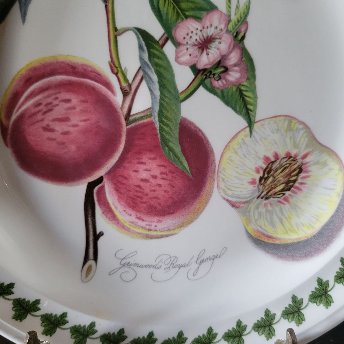 Portmeirion Pomona Plate Grimwood’s Royal George Peach 8.5" Botanical Plate