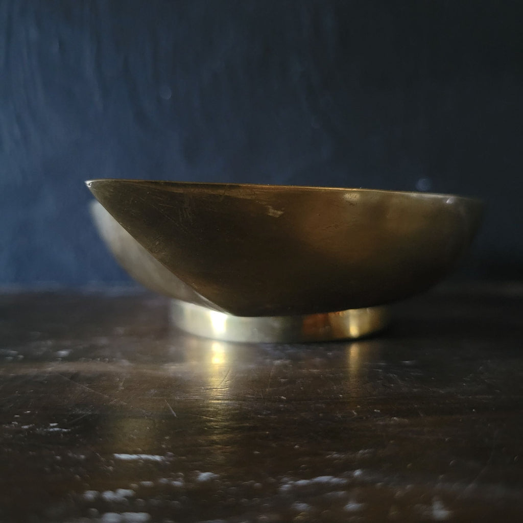 Vintage Brass Shell Shaped Dish Brass Trinket Dish