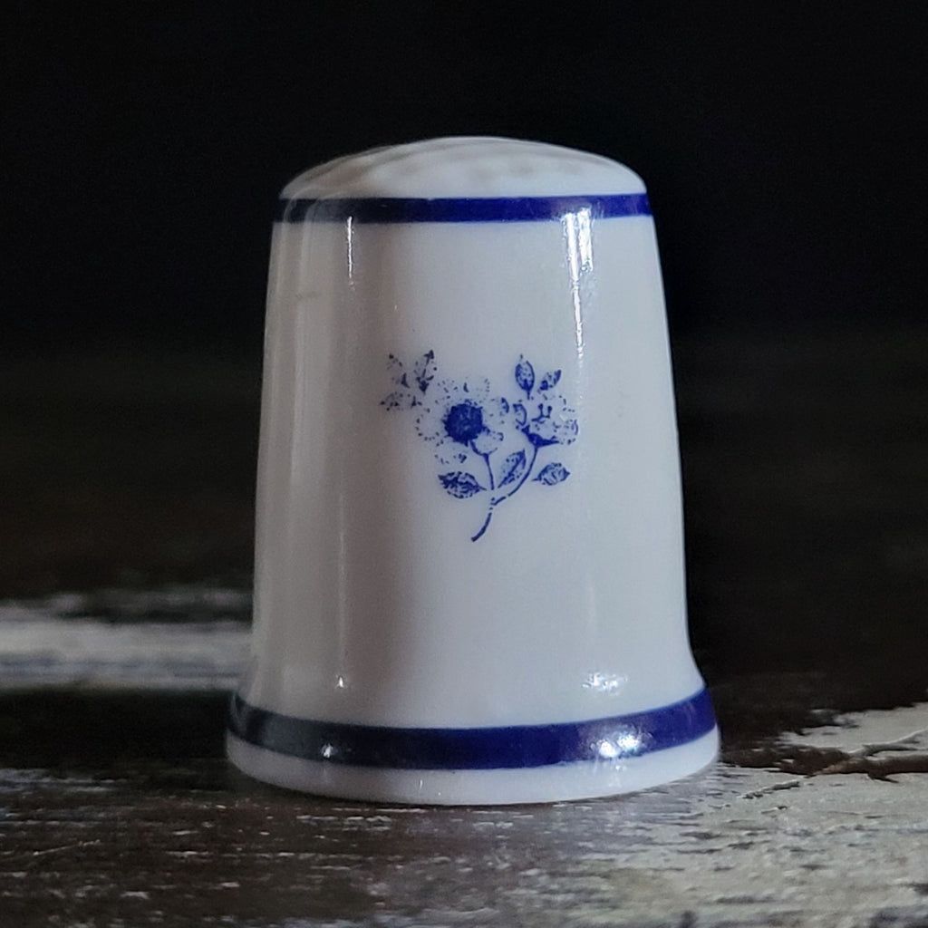 Vintage Royal Mosa Porcelain Collectors Windmill Thimble Blue and White