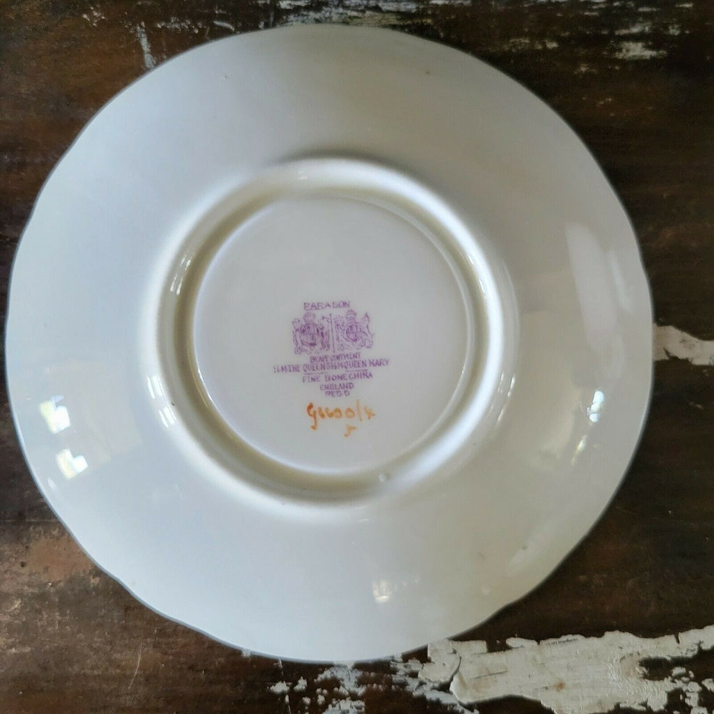 Paragon Double Warrant Pink Teacup & Saucer Duo with Hand-Painted Pansies c1940s