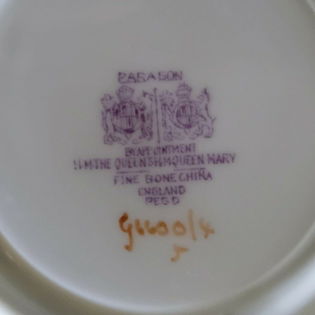 Paragon Double Warrant Pink Teacup & Saucer Duo with Hand-Painted Pansies c1940s