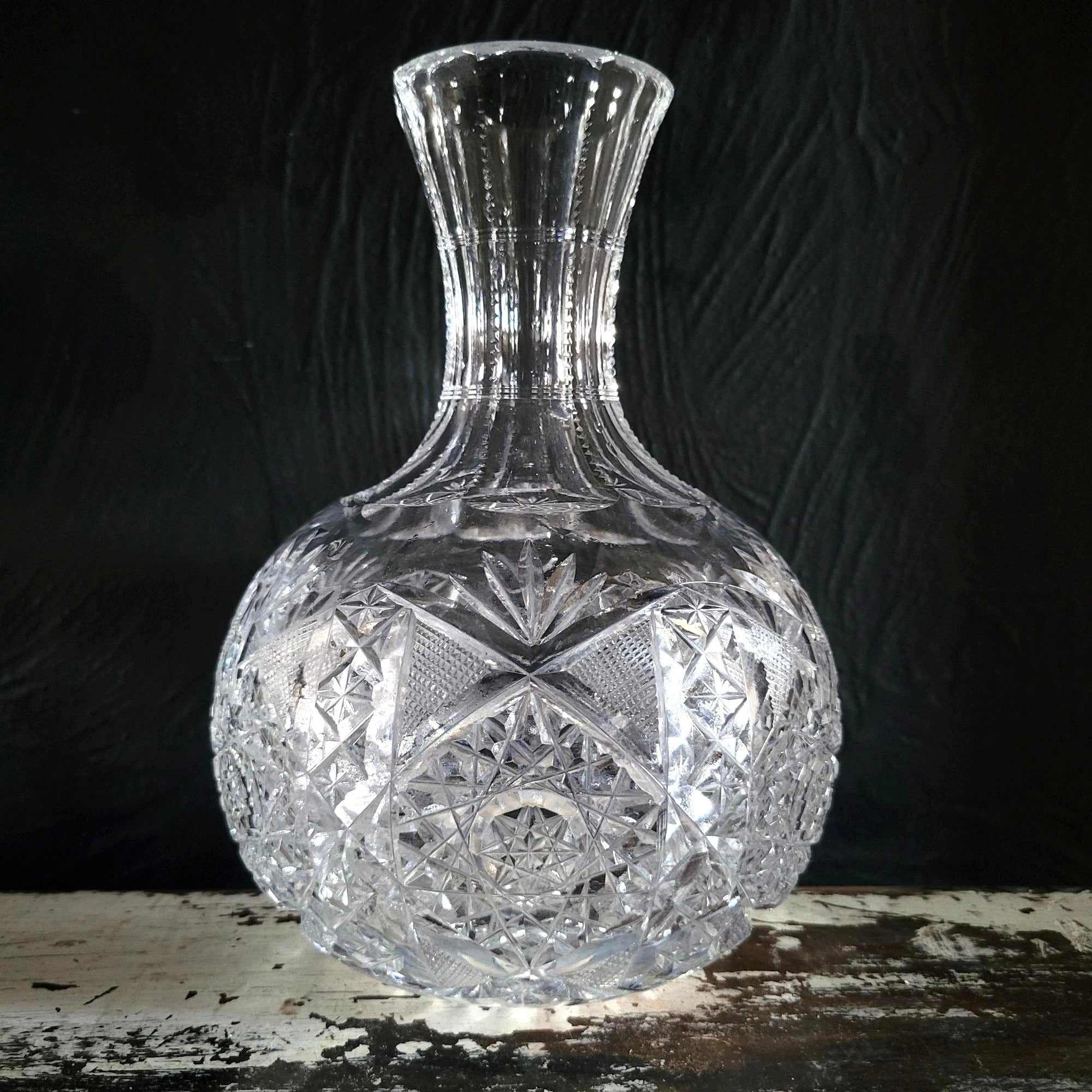 ABP American Brilliant Glass Decanter Carafe Allston Pattern by Pairpoint *Read