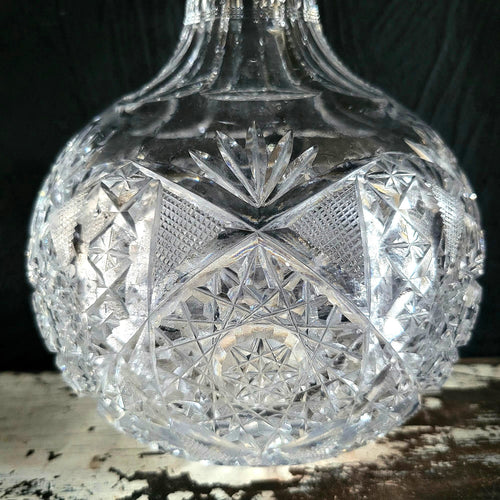 ABP American Brilliant Glass Decanter Carafe Allston Pattern by Pairpoint *Read