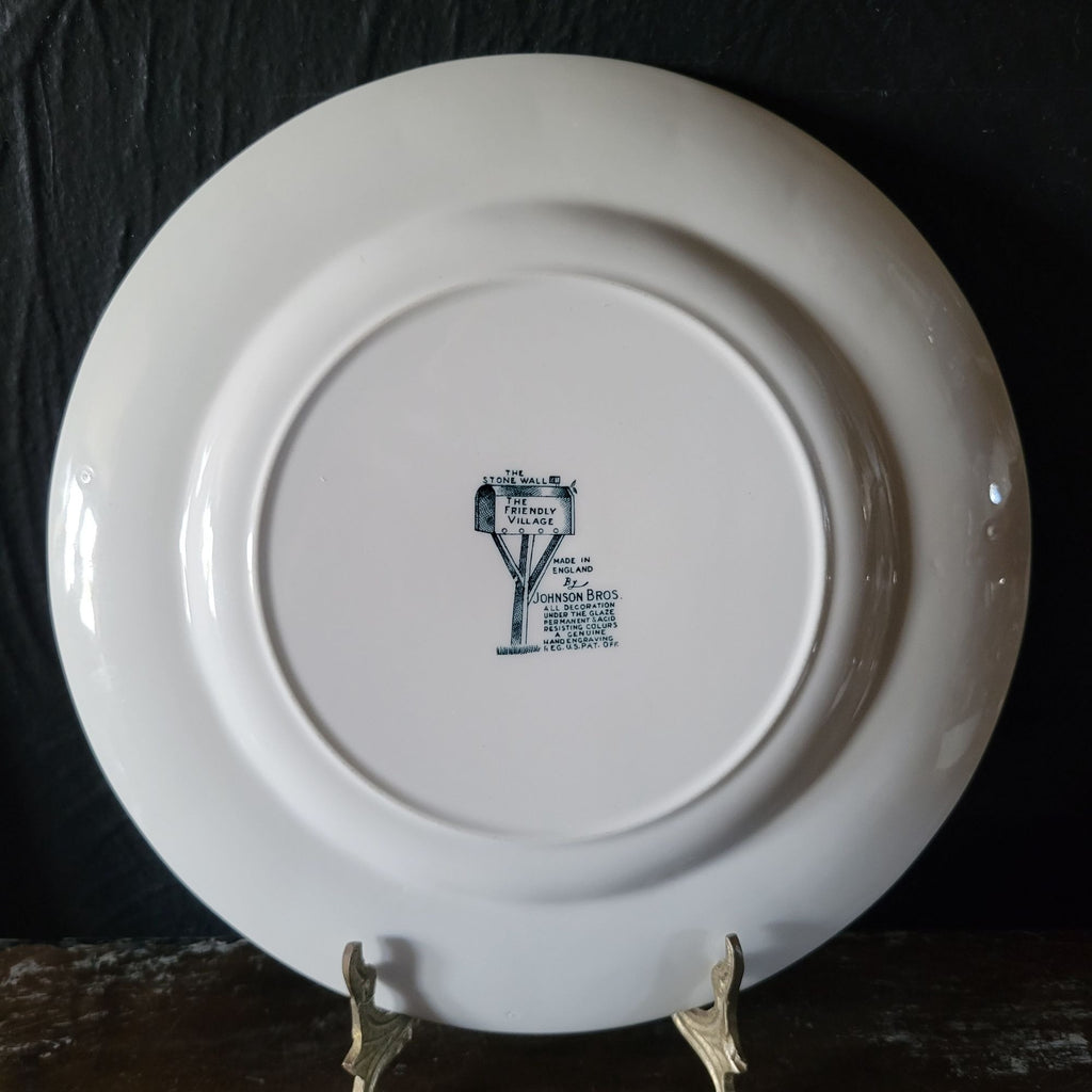 Vintage Johnson Brothers The Friendly Village Salad Plate "The Stone Wall"