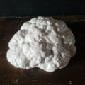 Vintage Ceramic White Cauliflower Sculpture Or Lid Replacement, Ceramic Food