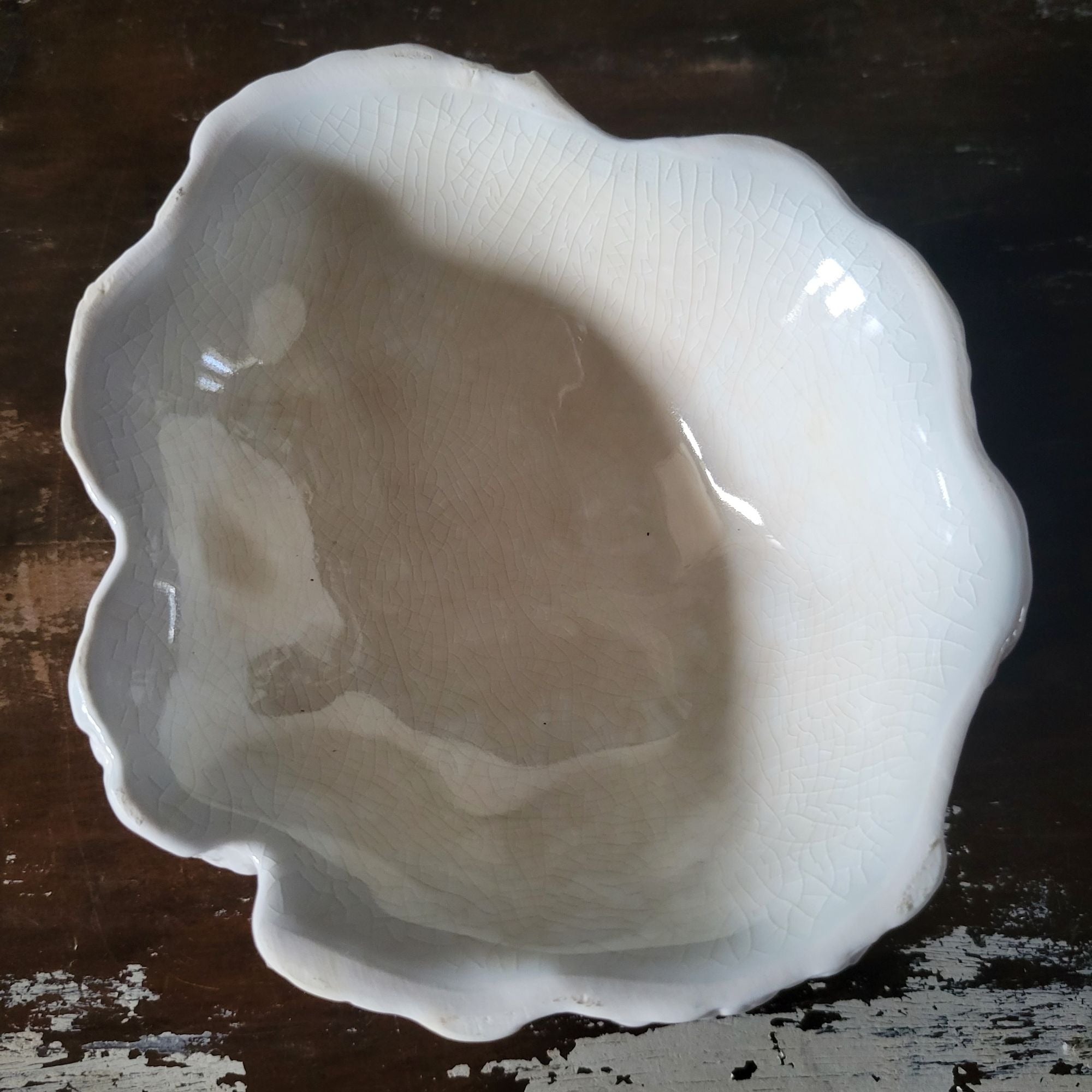 Vintage Ceramic White Cauliflower Sculpture Or Lid Replacement, Ceramic Food