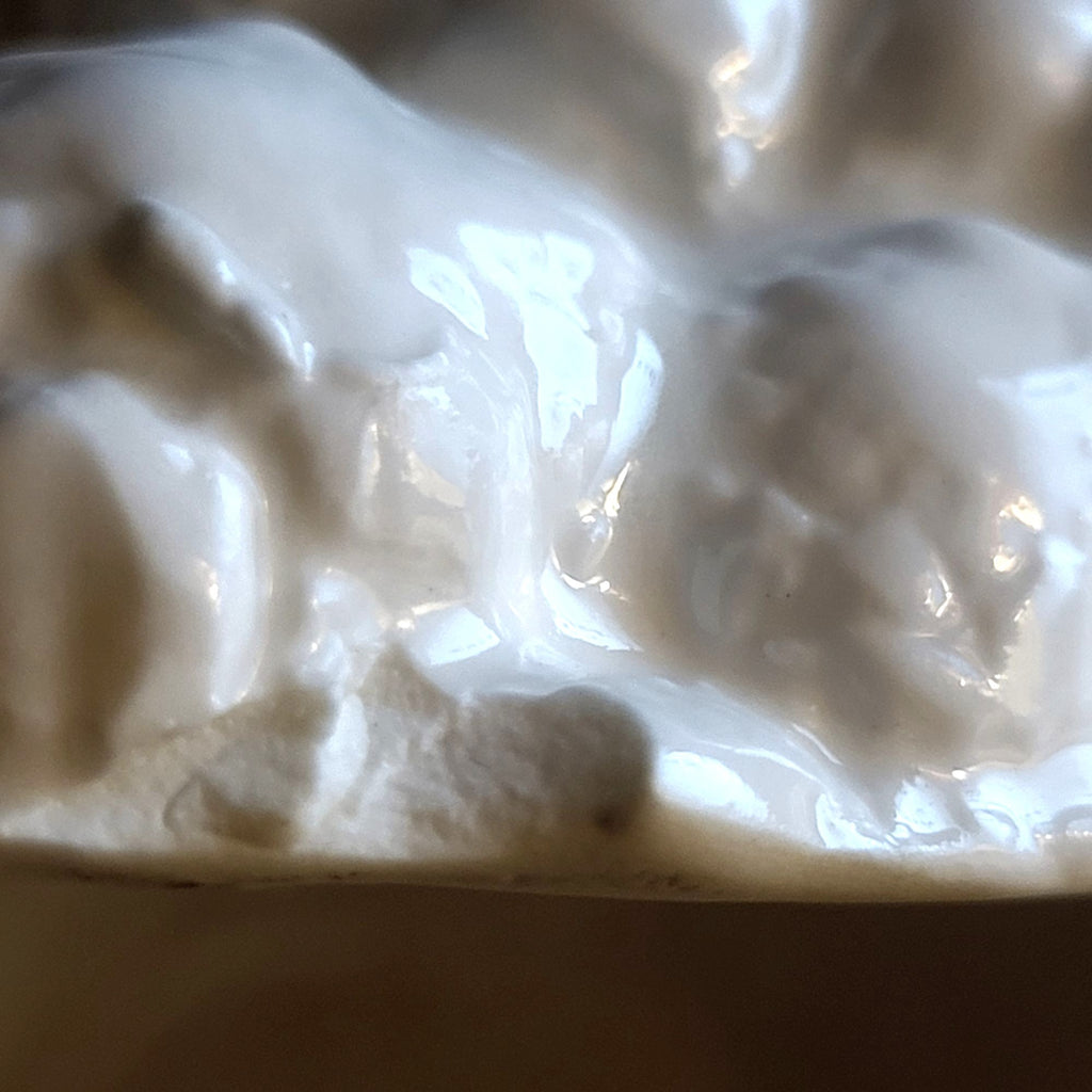 Vintage Ceramic White Cauliflower Sculpture Or Lid Replacement, Ceramic Food