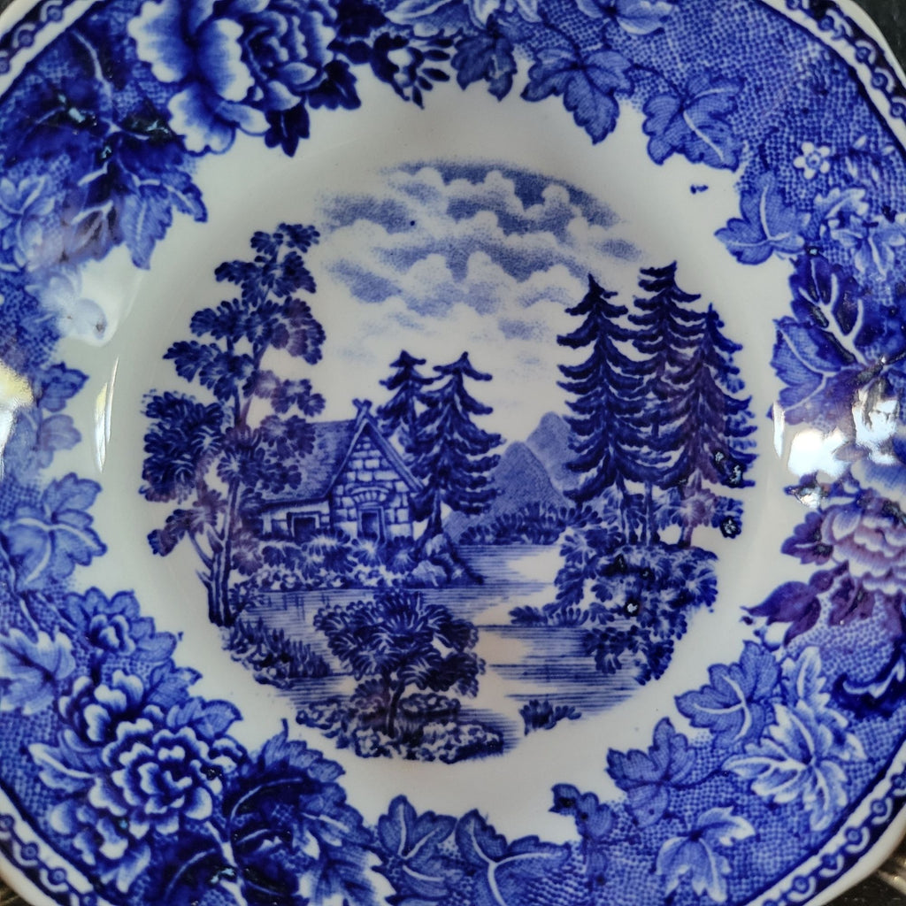 Vintage Landscape Blue By Arabia Of Finland Fruit Dessert Sauce Berry Bowl