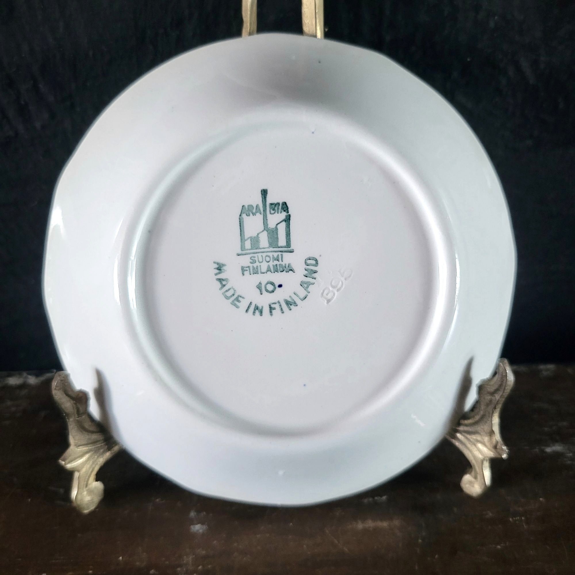 Vintage Landscape Blue By Arabia Of Finland Fruit Dessert Sauce Berry Bowl