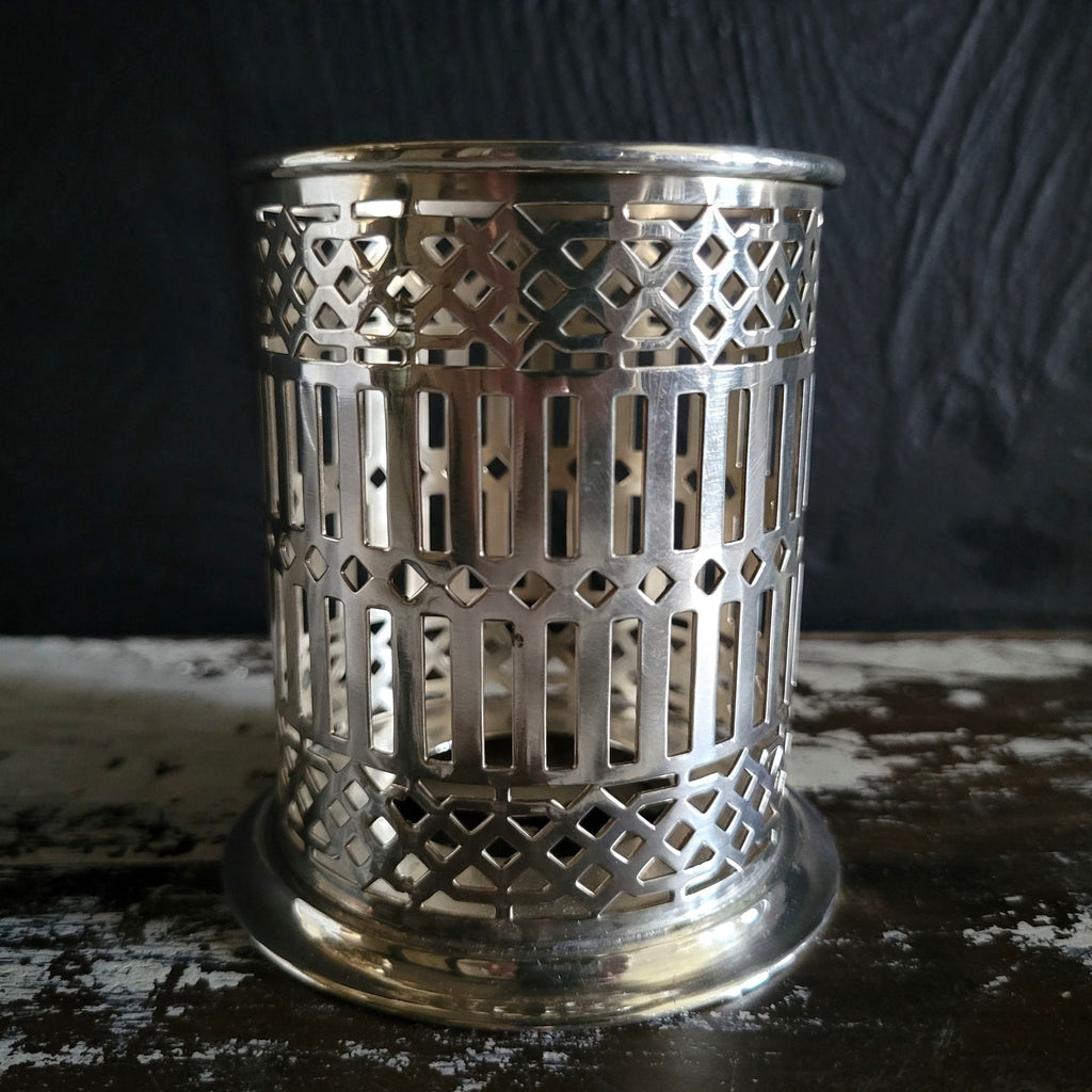 Wilcox International Openwork Silverplate Chili Sauce Holder 751 Vtg Tableware
