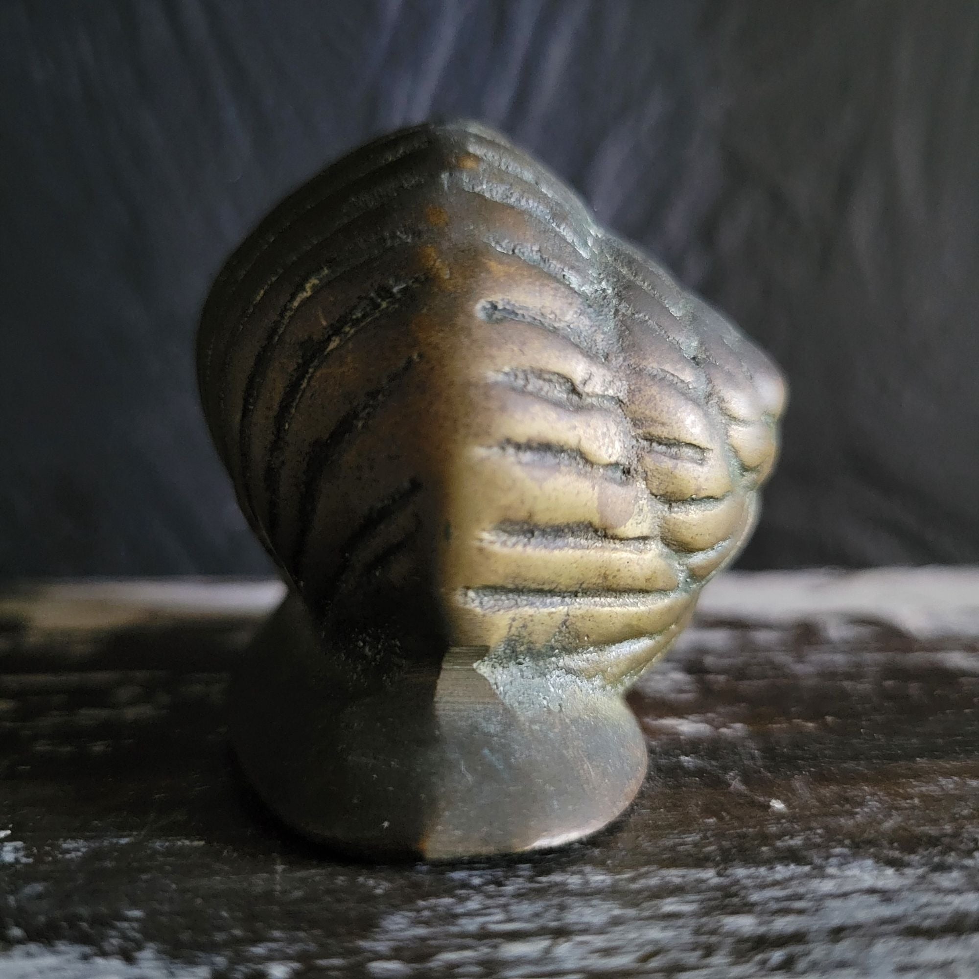 Vintage Solid Brass Snail Figurine Paperweight Mid Century Decor Office Decor