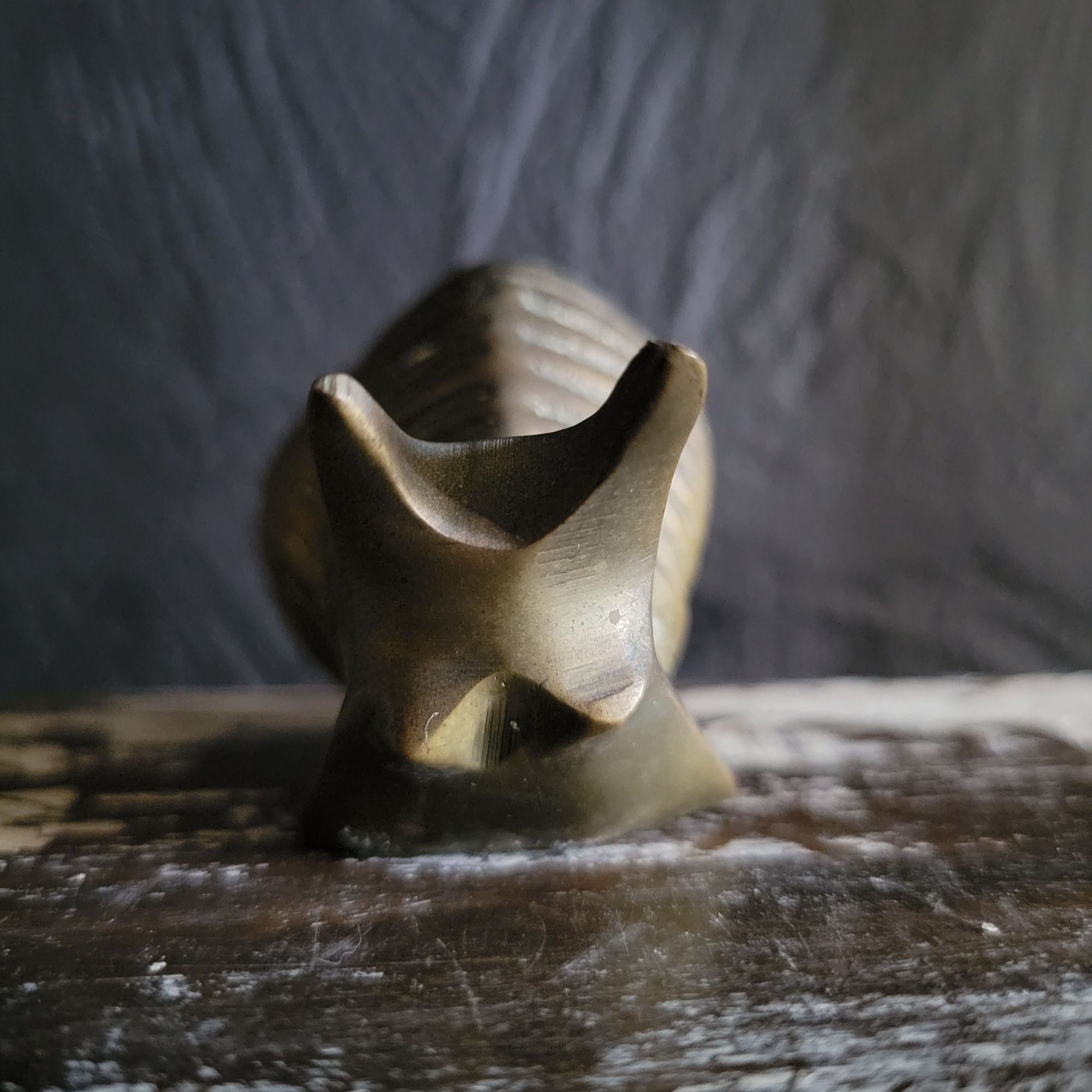 Vintage Solid Brass Snail Figurine Paperweight Mid Century Decor Office Decor