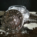 Vintage Gorham Crystal Vanity Jar With Silverplate Repoussé Rose Design Lid