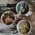 AK Kaiser Germany Set Of 3 Porcelain Wall Plate Coasters With Artistic Portraits