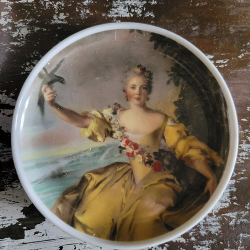 AK Kaiser Germany Set Of 3 Porcelain Wall Plate Coasters With Artistic Portraits