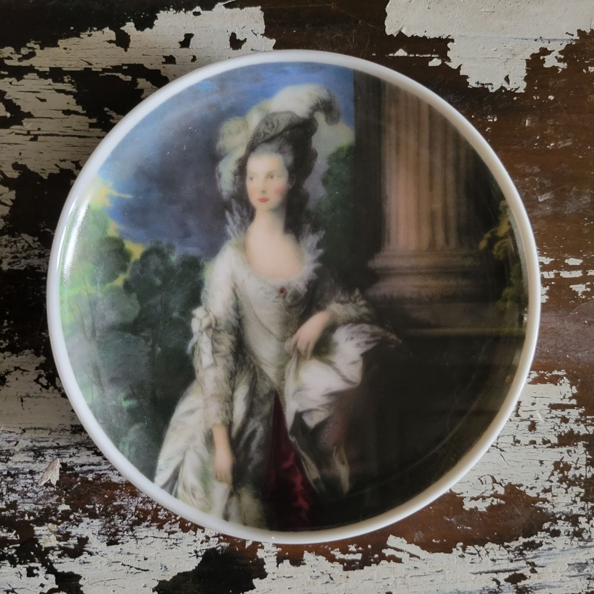 AK Kaiser Germany Set Of 3 Porcelain Wall Plate Coasters With Artistic Portraits