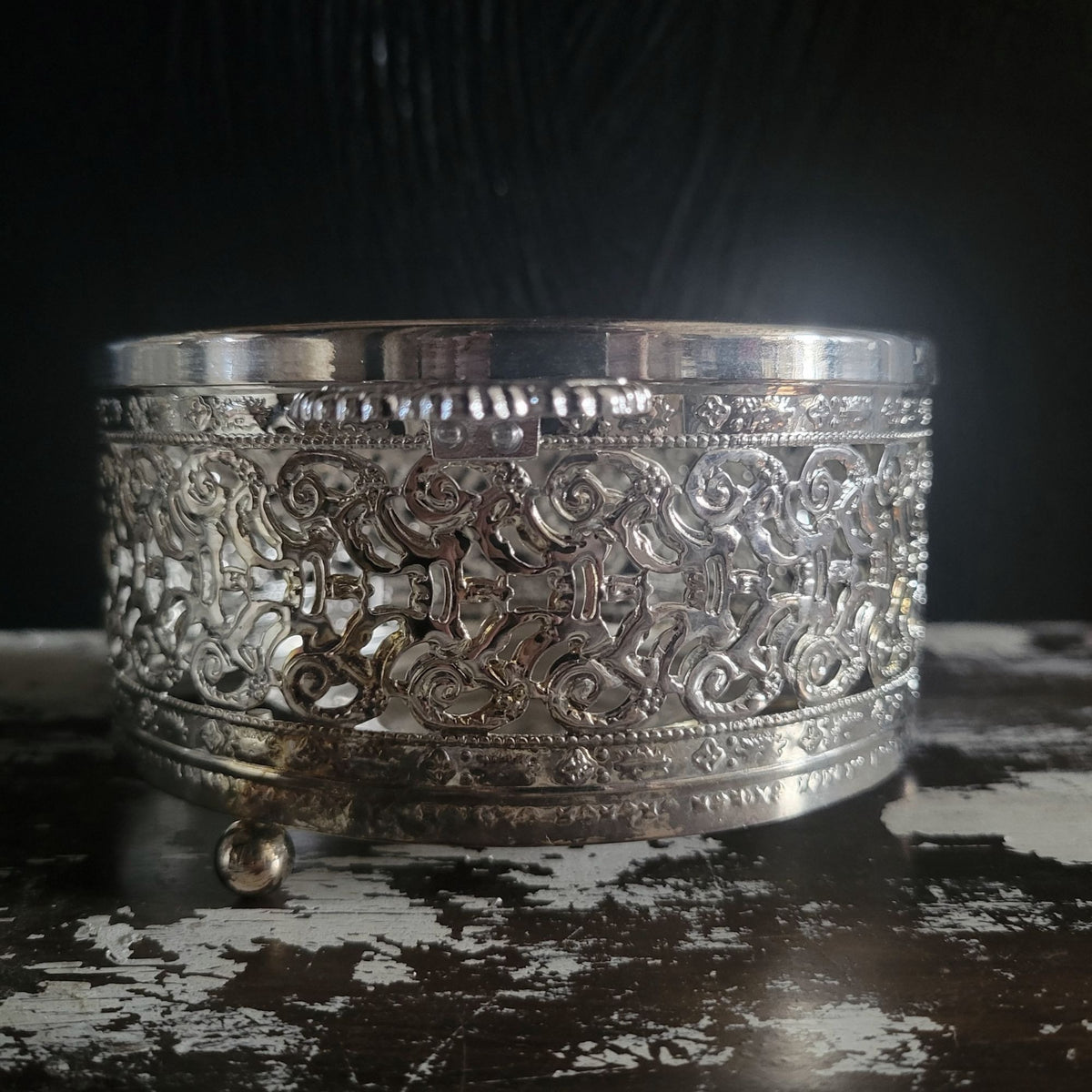 Vintage Metal Teapot Warmer with Votive Candleholder, Vintage Votive Pot Warmer