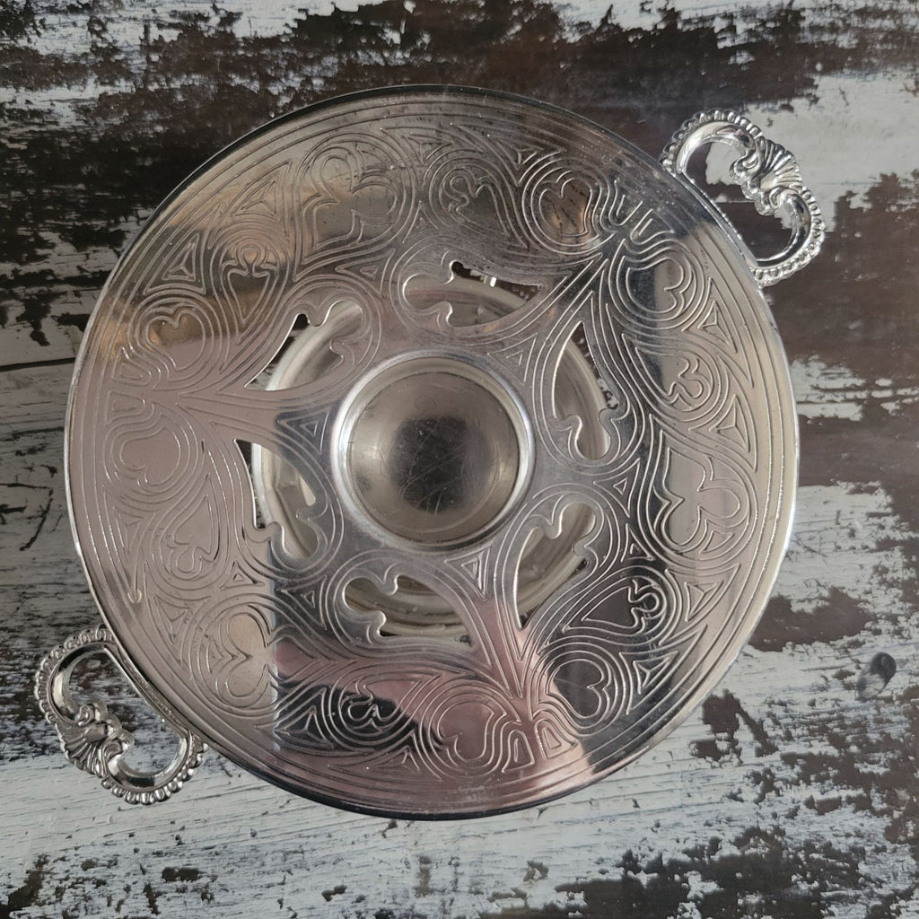 Vintage Metal Teapot Warmer with Votive Candleholder, Vintage Votive Pot Warmer