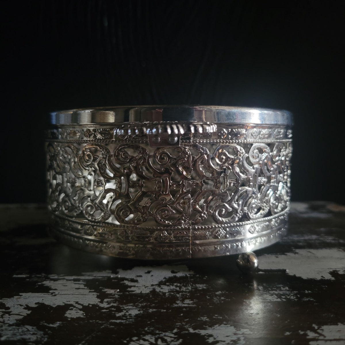Vintage Metal Teapot Warmer with Votive Candleholder, Vintage Votive Pot Warmer